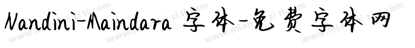 Nandini-Maindara 字体字体转换